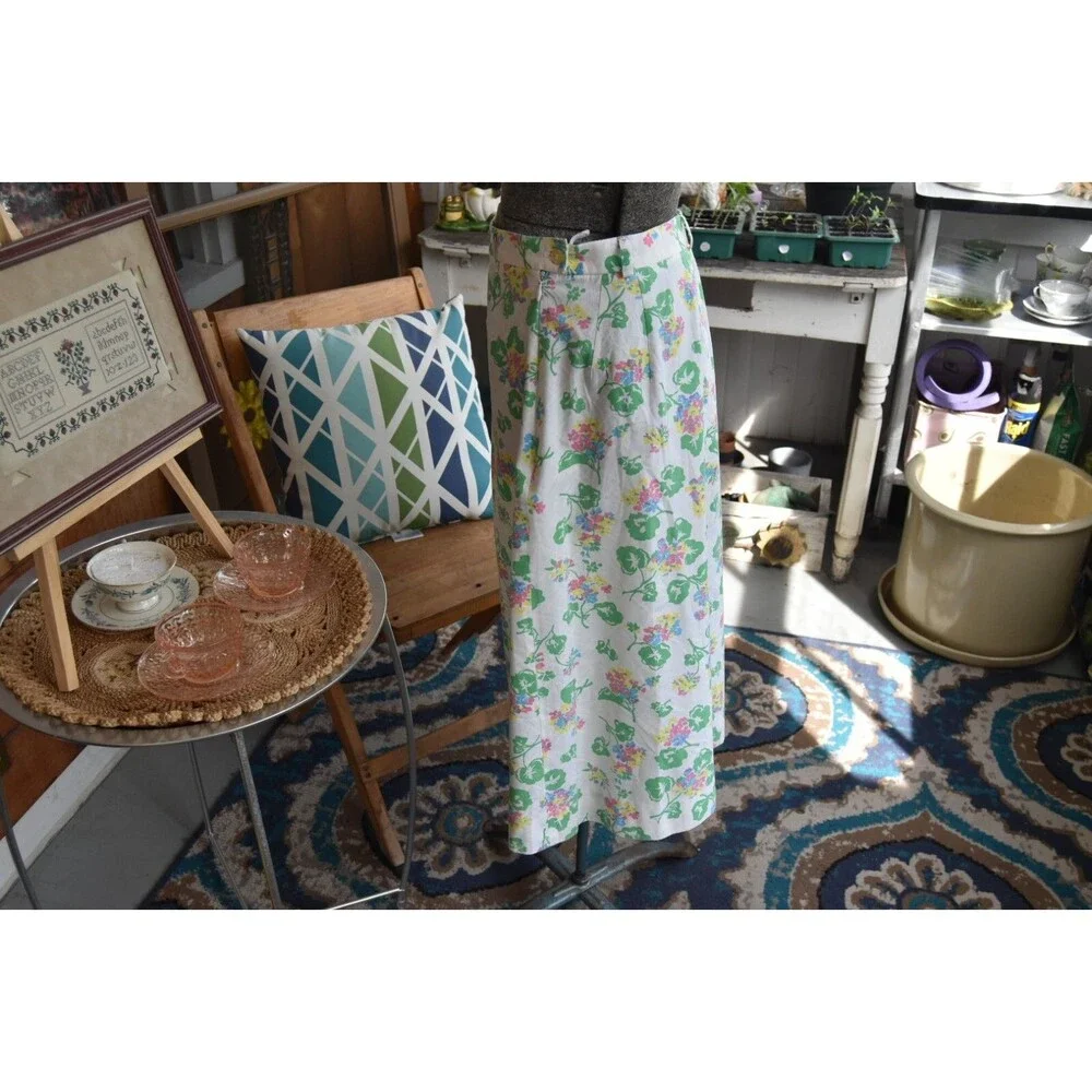 Vintage 1970s Gordons of Philadelphia Skirt High Waist Boho Mod Size Medium